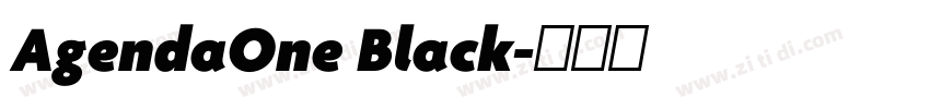 AgendaOne Black字体转换